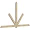 Ekena Millwork Kennewick Rough Sawn Timber Gable Bracket, Douglas Fir, 96"W x 56"H x 2"D x 4"F, 14/12 Pitch GBW096X56X0204KEN00RDF - alternate 2
